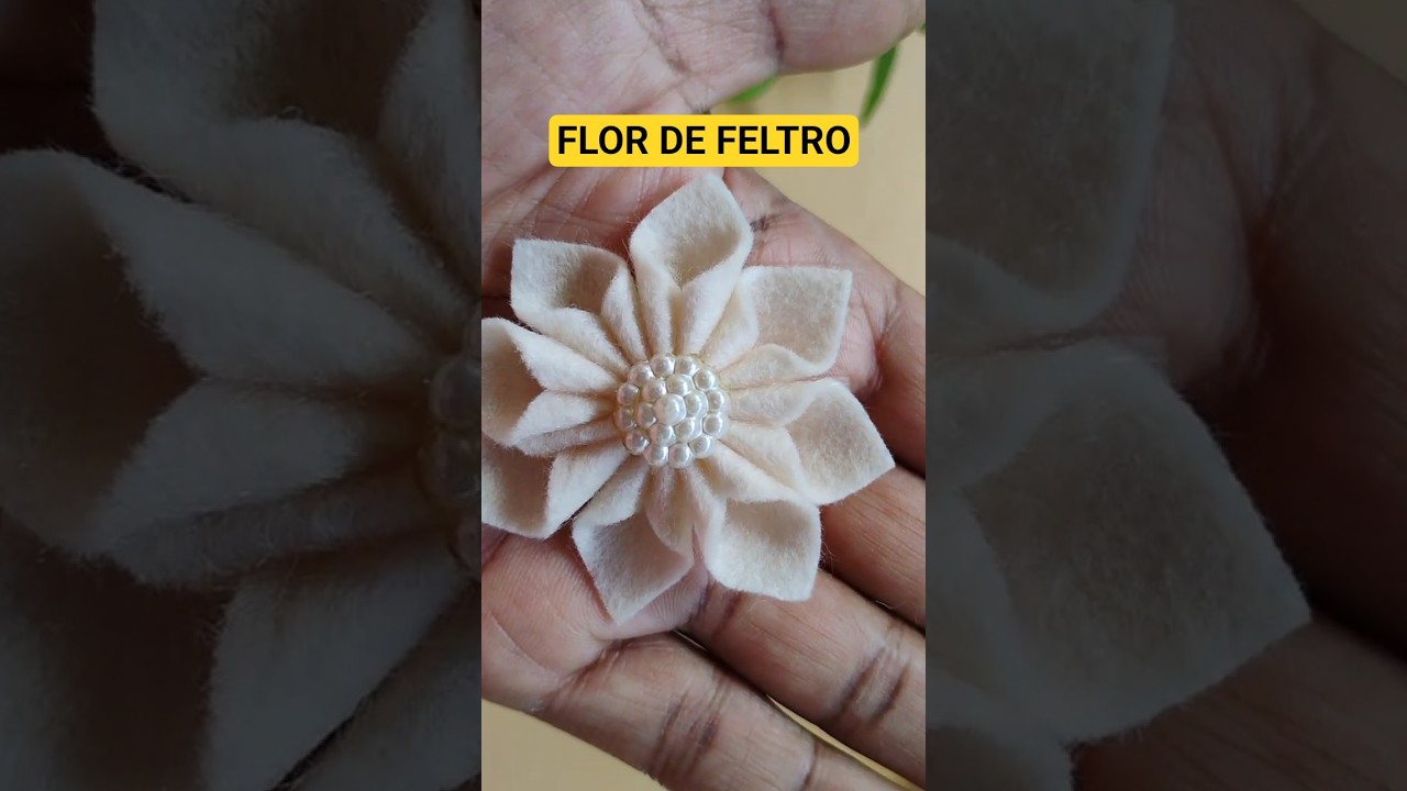Flor de Feltro #diy #sandramonteiro