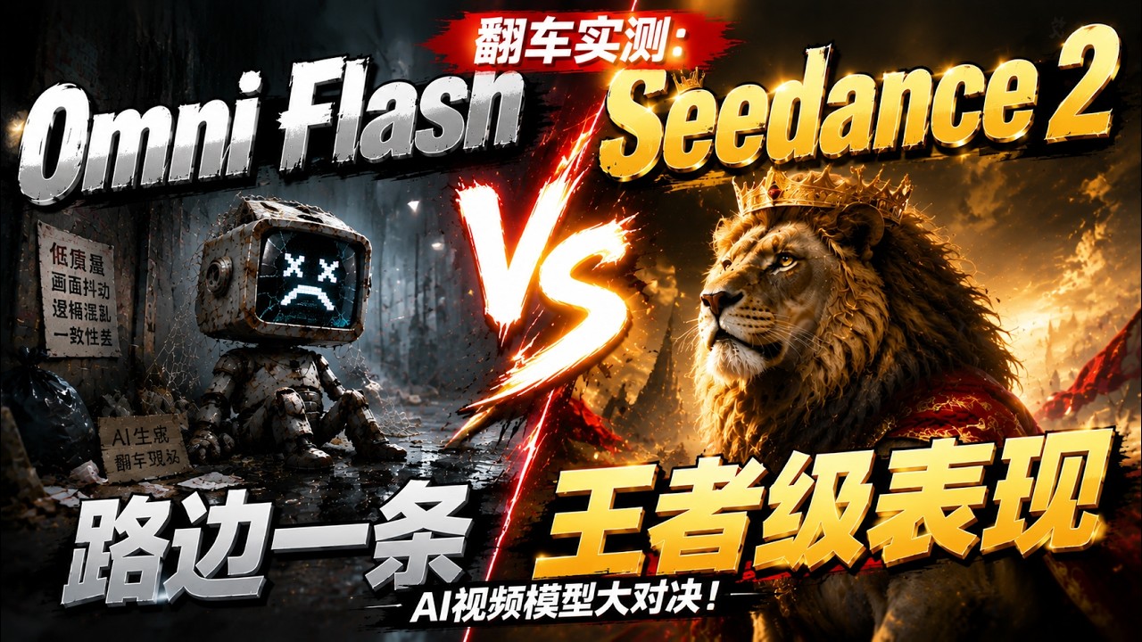 Omni Flash vs Seedance 2翻车实测：路边一条水准