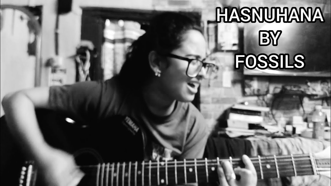 Hasnuhana | Fossils | acoustic cover by Julie das 🖤 #cover #fossils #coversong #banglaband #band