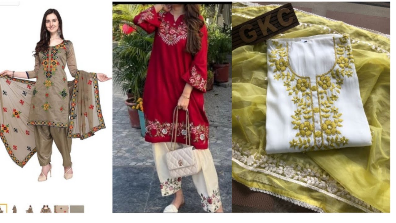 Most beautiful handmade embroidery dress design ideas/ simple hand embroidery 2026