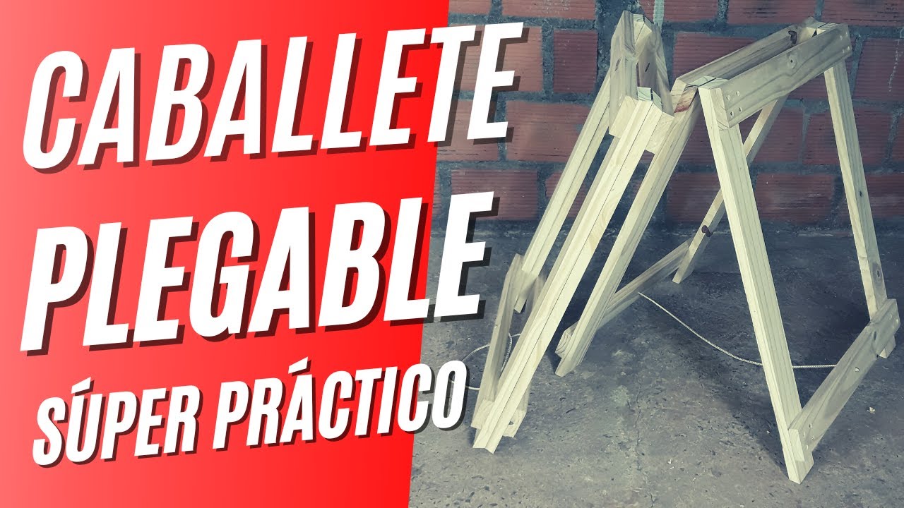 COMO HACER caballete de madera plegable FÁCIL y muy resistente