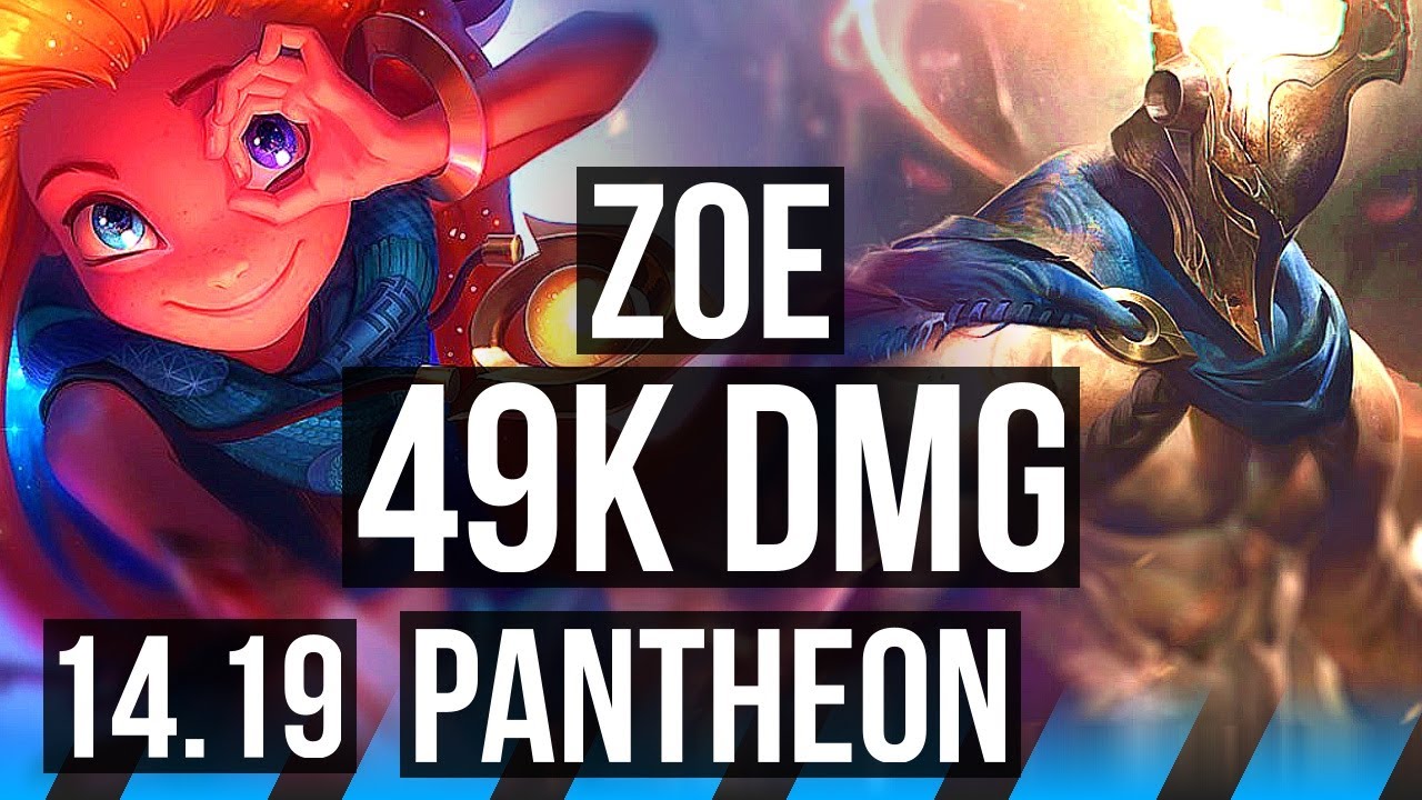 ZOE vs PANTHEON (MID) | 49k DMG, 6 solo kills | EUNE Master | 14.19