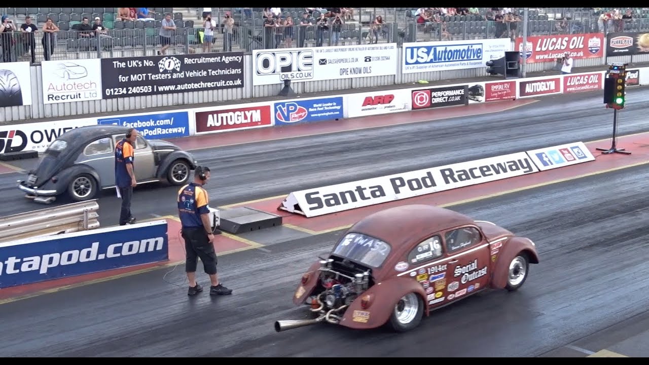 2015 VW Action. Two 1914cc Drag Racing VW Beetles - 12.5 v 12.5