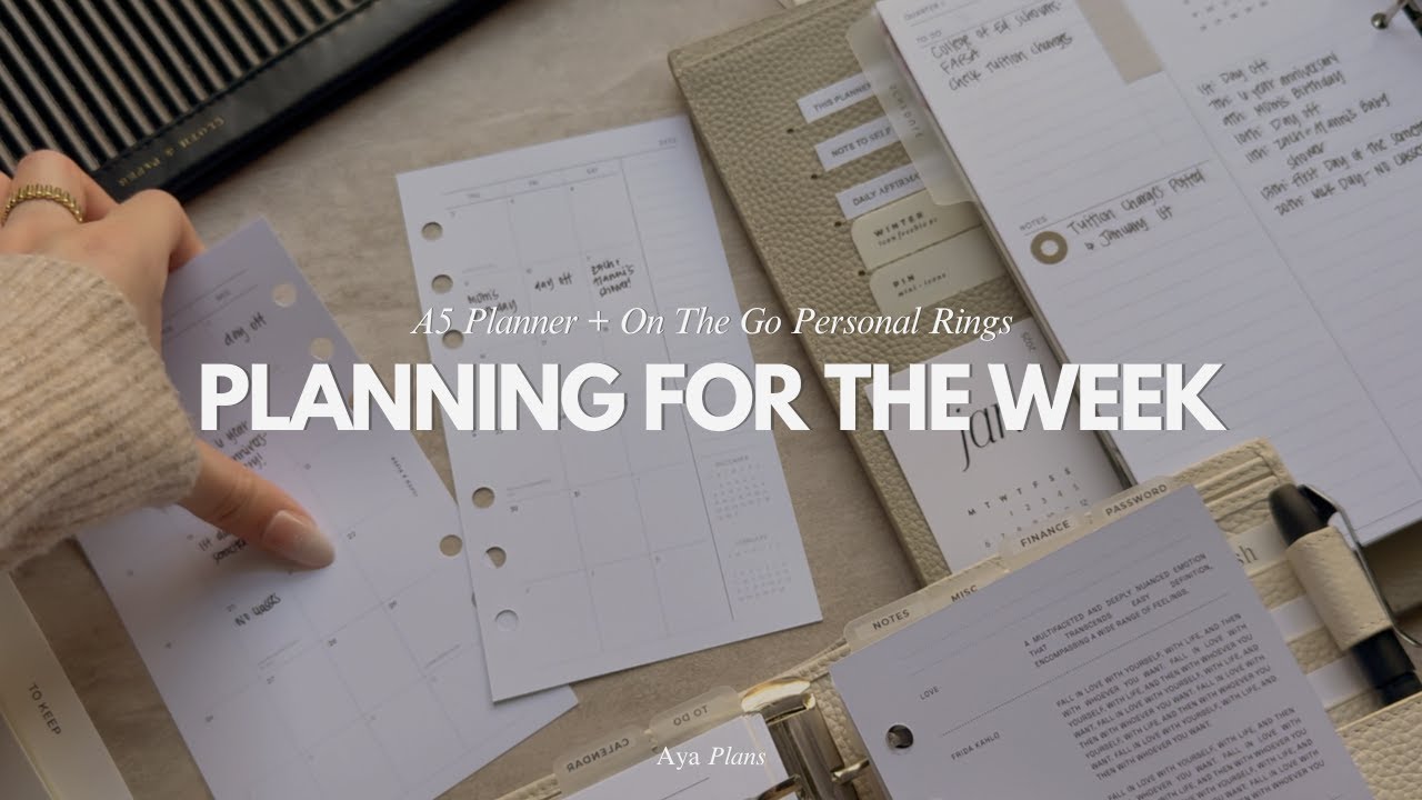 Plan With Me In My A5 Planner and On The Go Personal Rings | First Week of 2025