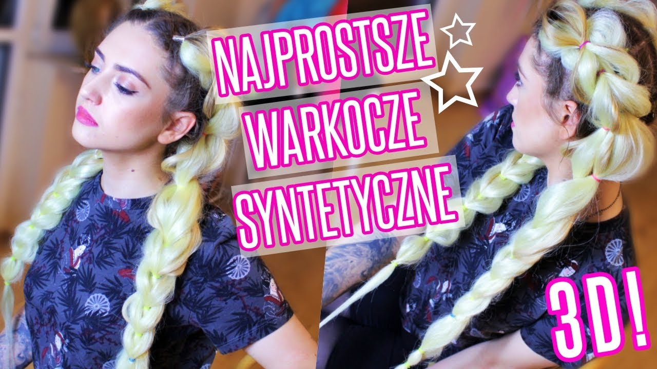 NAJŁATWIEJSZE WARKOCZE Z WŁOSÓW SYNTETYCZNYCH! IDEALNE DLA DZIECI #warkocze #warkoczedobierane