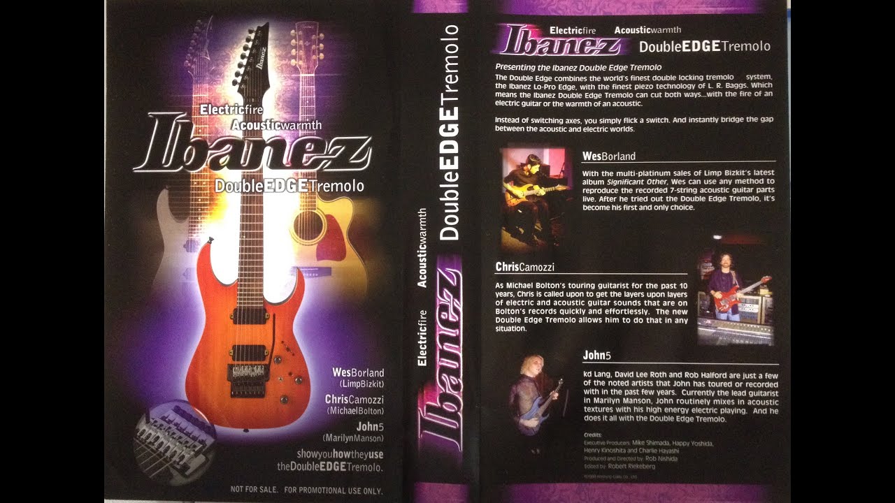 Ibanez 1999 - Tape - Double Edge Tremolo - W/ Wes Borland - John 5 - Chris Camozzi