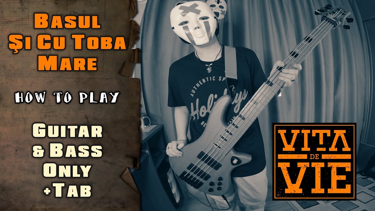 Vița De Vie - Basul Și Cu Toba Mare | GUITAR & BASS ONLY + SCREEN TABS | HOW TO PLAY