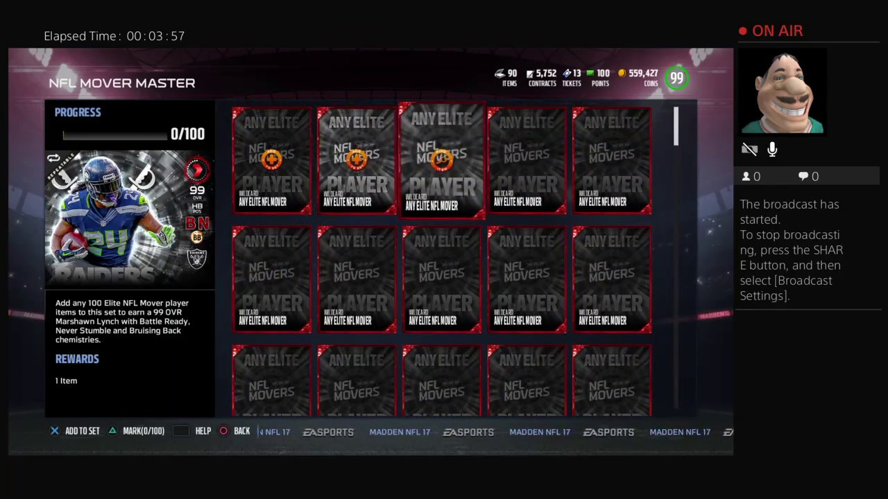 NEW MOVERS 99 OVR MARSHAWN LYNCH!!!! OPENING PACKS!!!