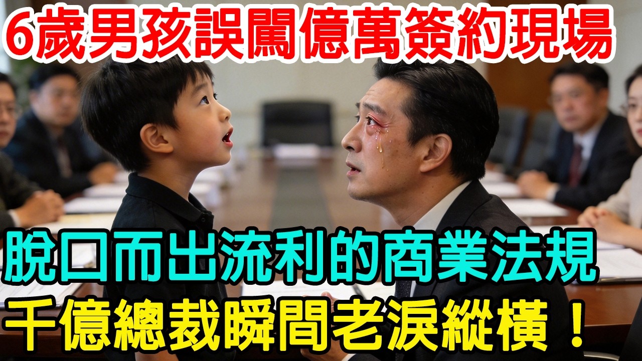 「這份對賭協議有陷阱，不能簽！」6歲男孩誤闖億萬簽約現場，脫口而出流利的商業法規，千億總裁瞬間老淚縱橫！ #情感故事 #情感共鸣 #感人故事 #心靈暖流 #感人壹幕