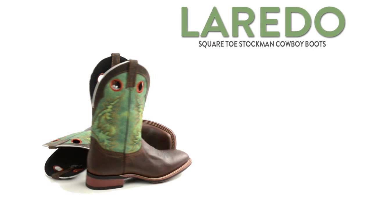 Laredo Stockman Cowboy Boots - Leather, Square Toe (For Men)