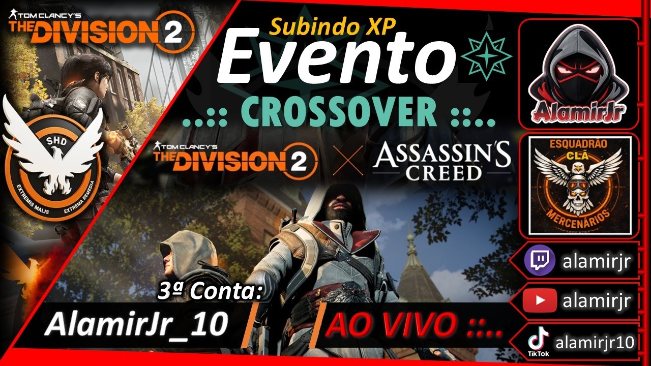The Division 2 - Subindo XP Evento Crossover - TD2 X ASSASSIN'S CREED - 3ª Conta - PS5 - Clã MBR✌️