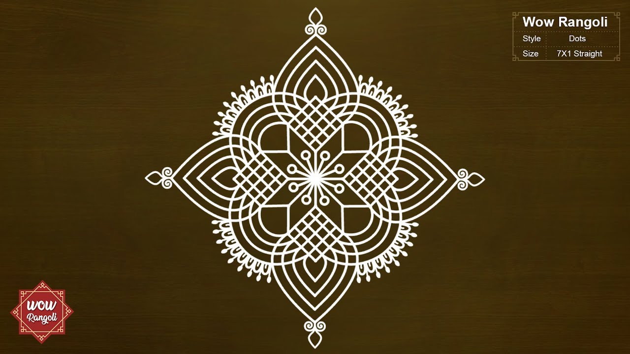 Padi Koalm 7X1 | Pongal - Karthigai Deepam | Diwali Rangoli | Sankrathi - Deepavali Muggulu