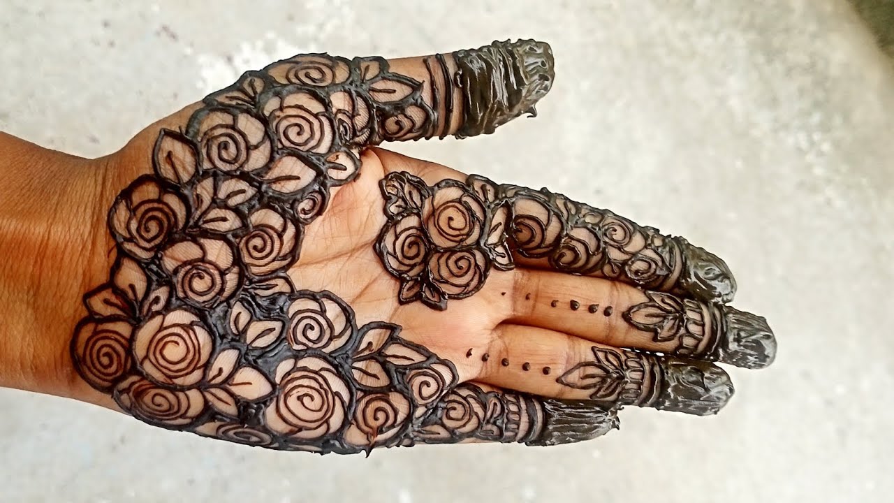 New beautiful flower mehndi design 