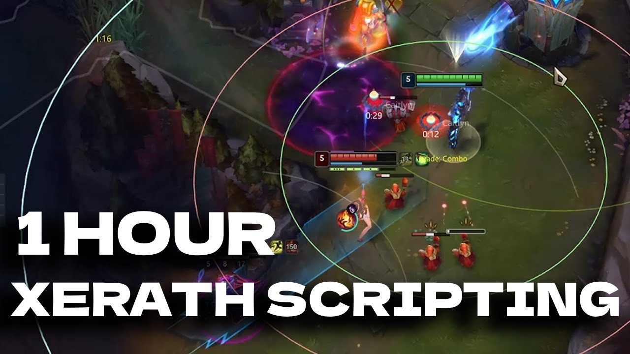 1 HOUR OF XERATH SCRIPTING GAMEPLAY - LEAGUE OF LEGENDS SCRIPT