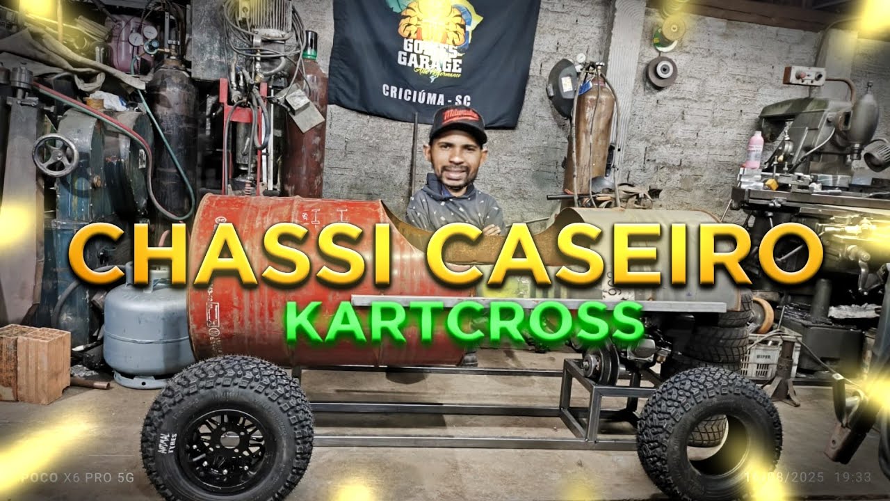 Serralheiro constrói chassi para kart Cross Boxer DAY 2025