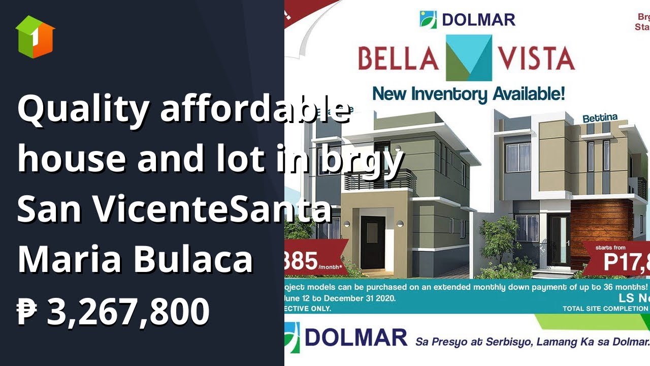 Quality affordable house and lot in brgy San VicenteSanta Maria Bulaca