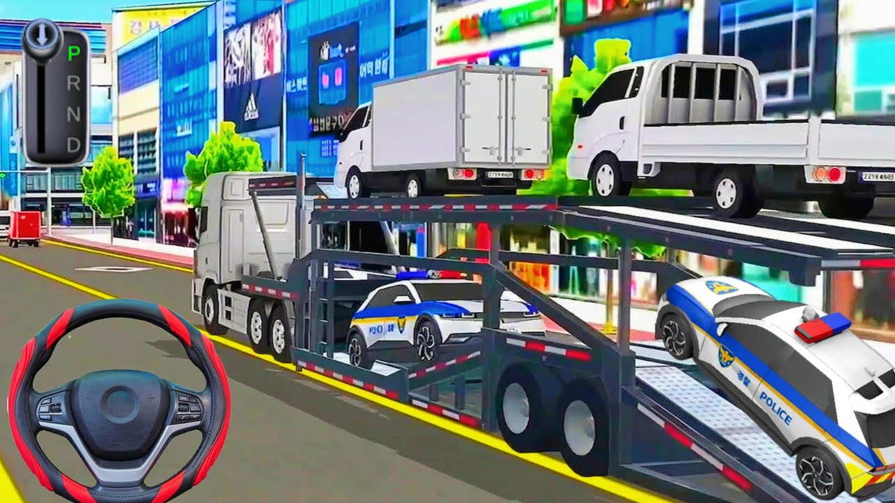 Transport pickup truck and police car - 3D Driving Class new update 2026 #3ddrivingclass 