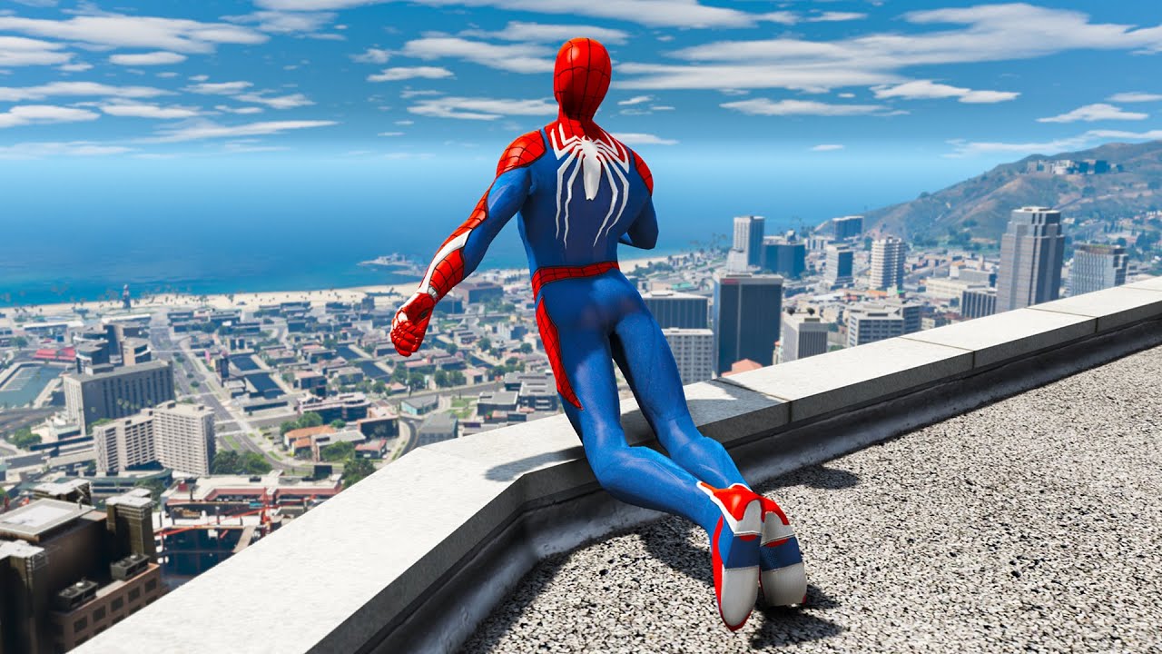 SPIDERMAN CRAZY JUMPS/FALLS #1 (GTA 5 Spider-Man Fails)