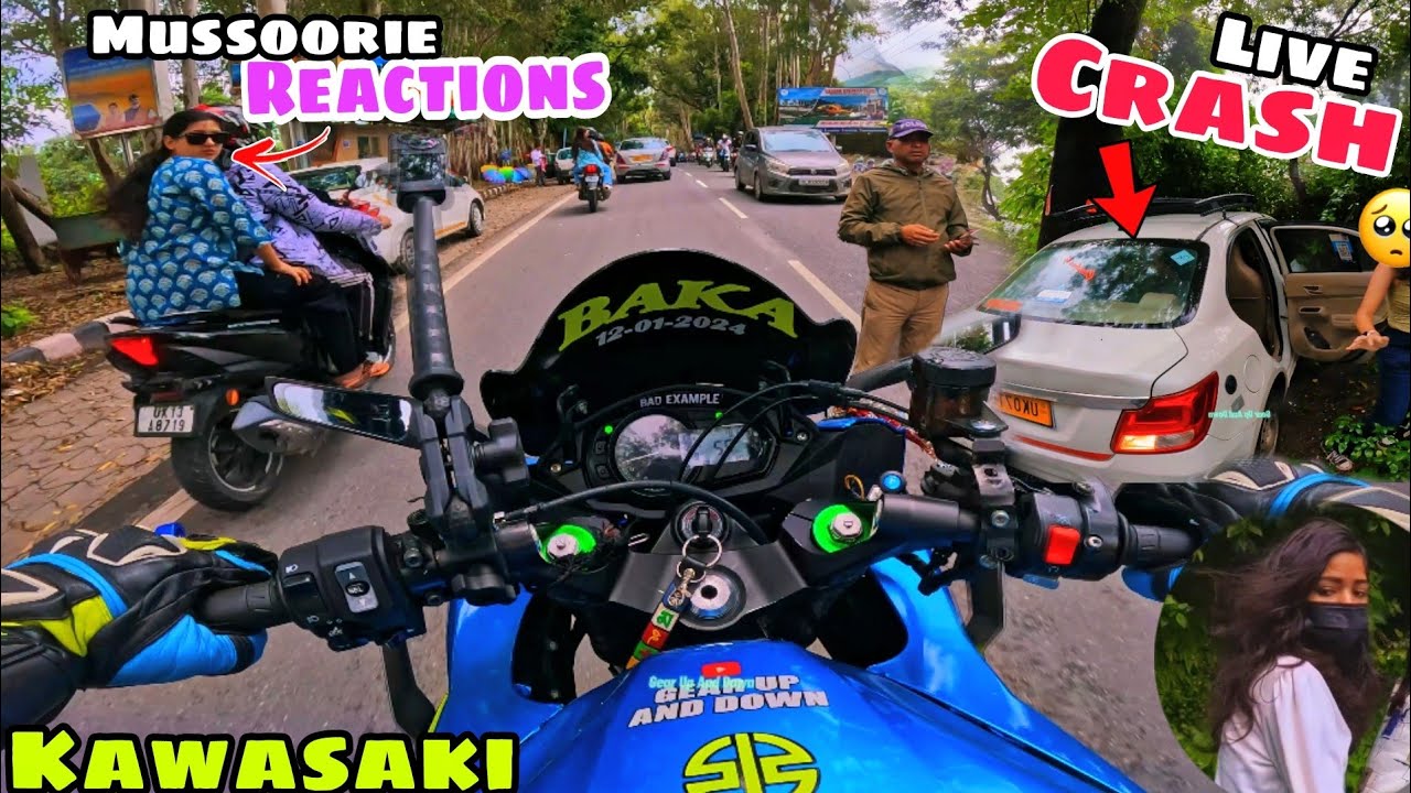 Live Accident caught on Camera 😔 || Mussoorie Market Reaction on My  Ninja1000