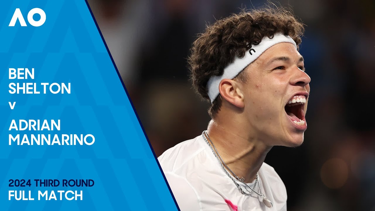 Ben Shelton v Adrian Mannarino Full Match | Australian Open 2024 Third Round
