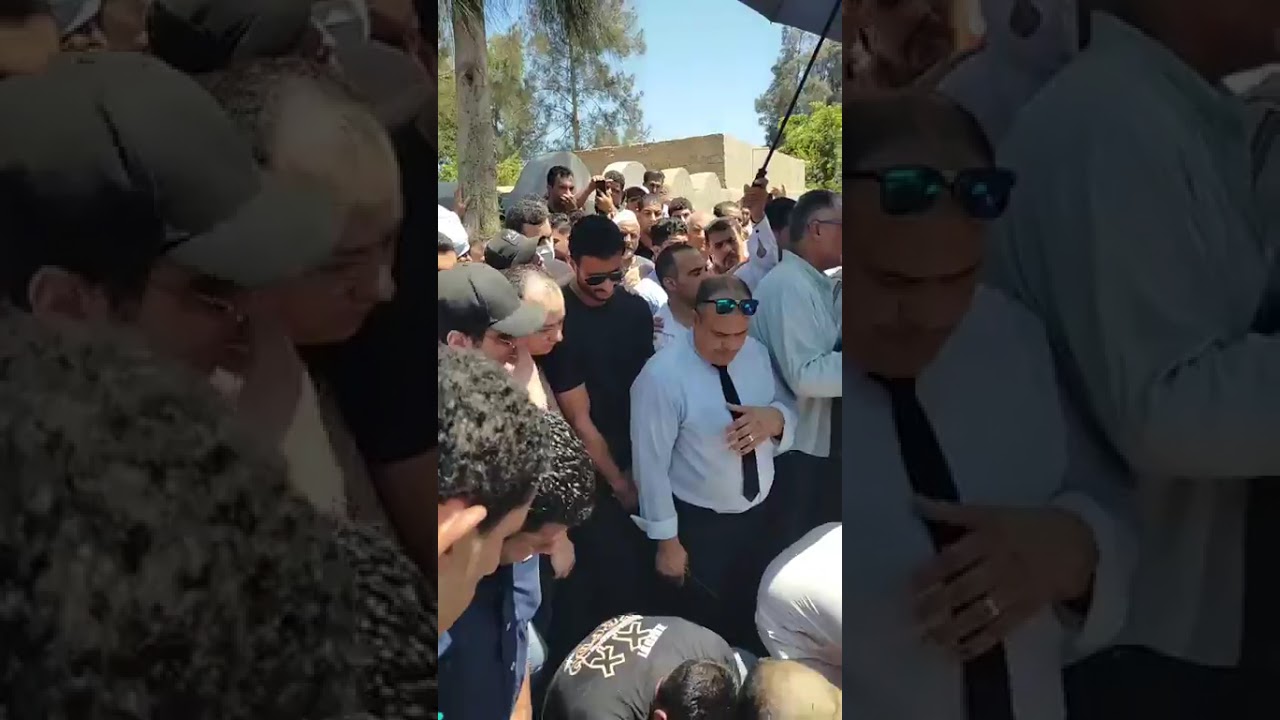 واقف بيدعيله ومش قادر يسيبه ويمشي.. بكـ ـاء «الشناوي» أمام قـ ـبر والده بعد د. فـ ـنه بكفر الشيخ