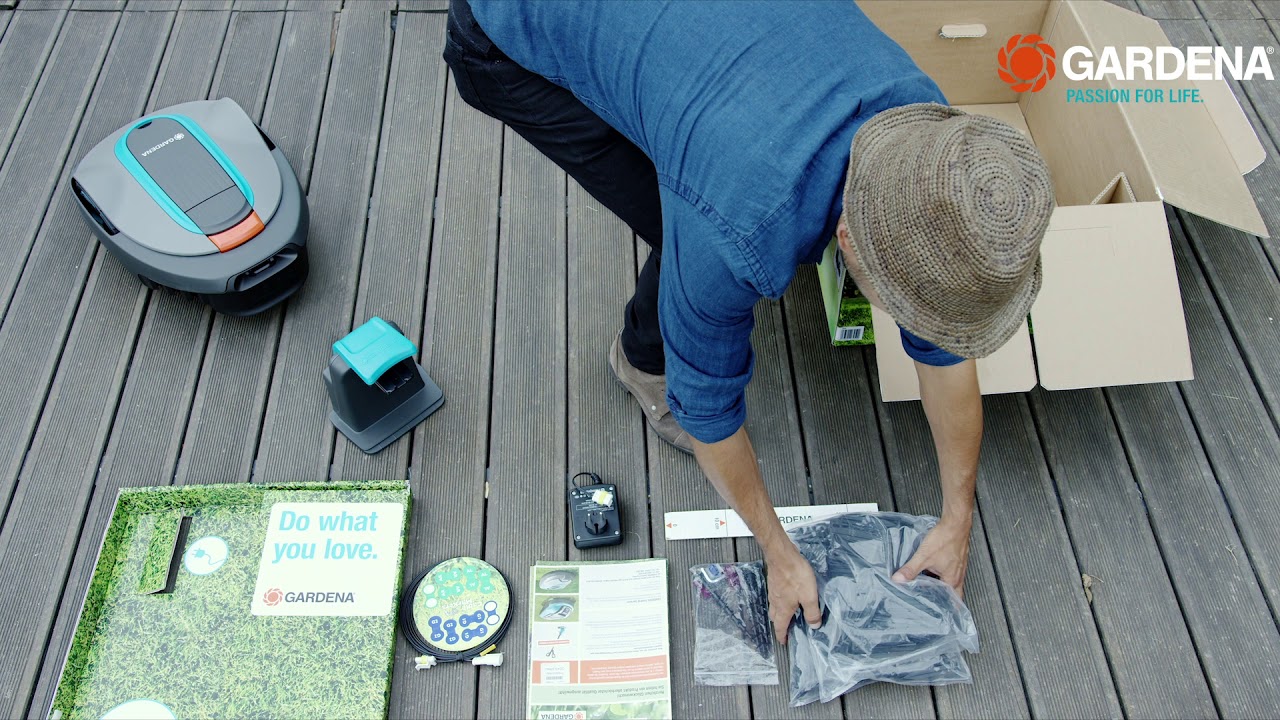 GARDENA robotická sekačka Sileno city a life instalace 1/8 - Obsah balení