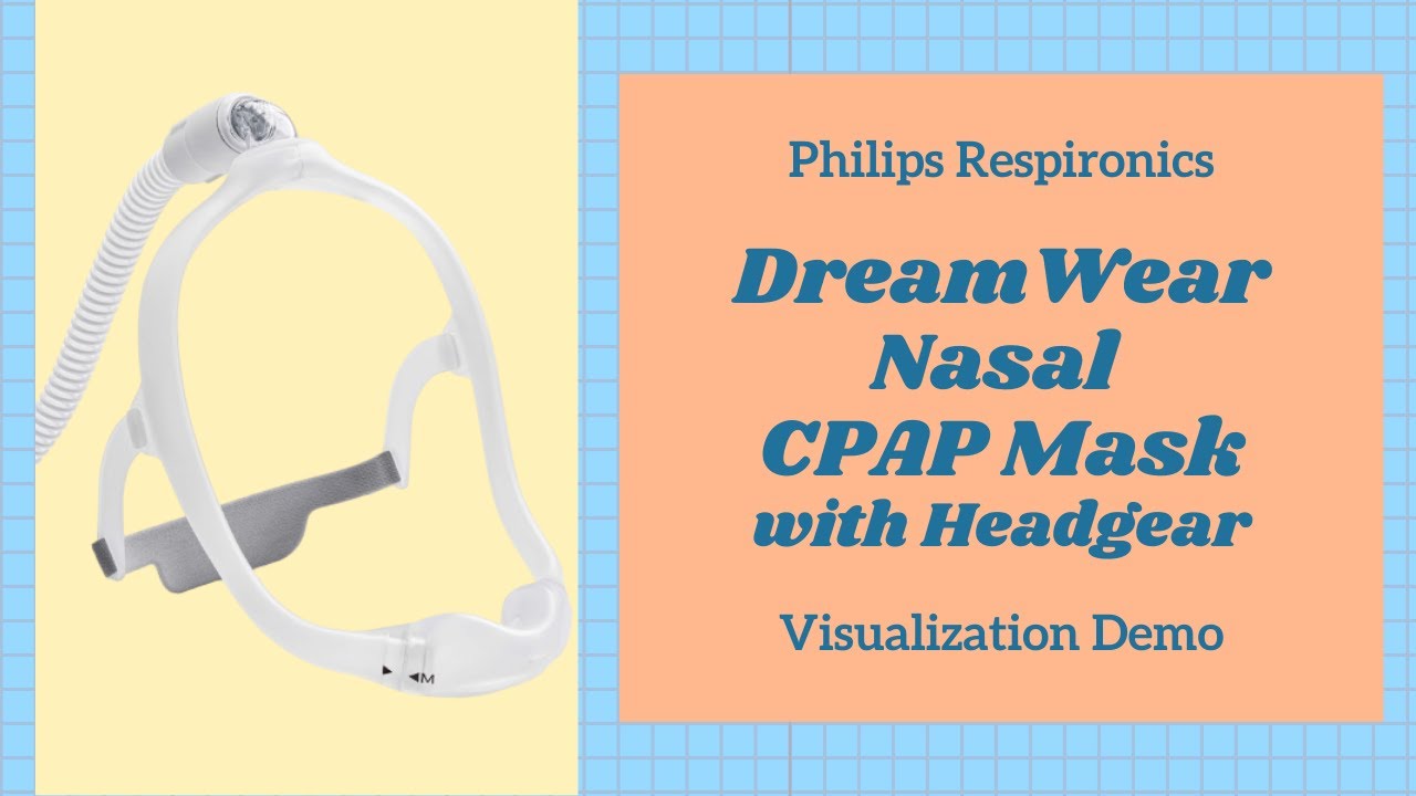 Philips DreamWear Nasal CPAP Mask with Headgear Arms Visualization Demo
