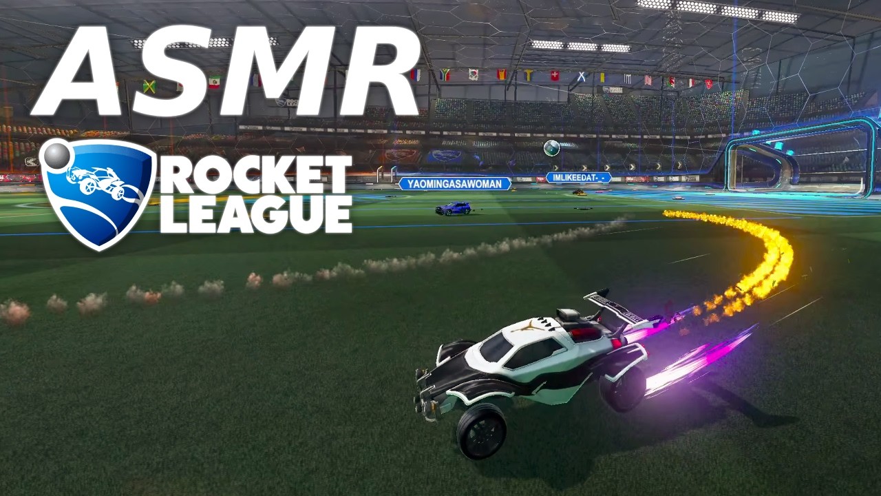ASMR-видео с квалификационных матчей Rocket League 2: шепот и звуки контроллера.