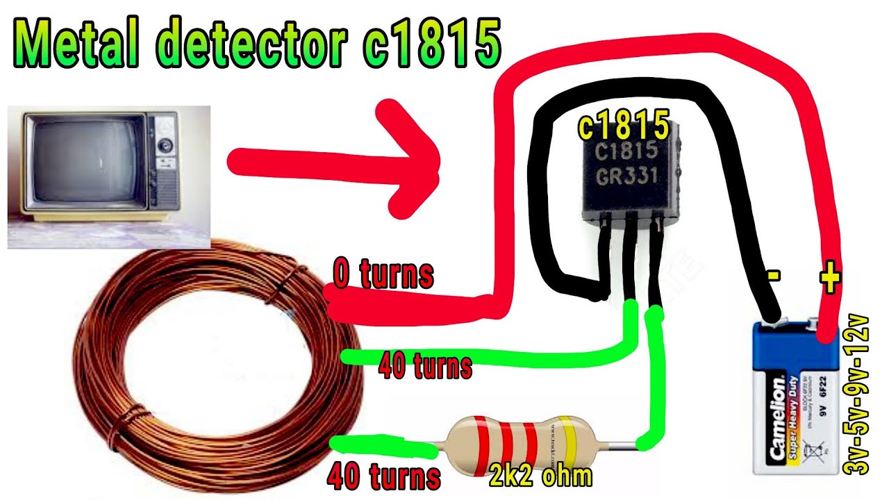 C1815 metal detector connect to radio