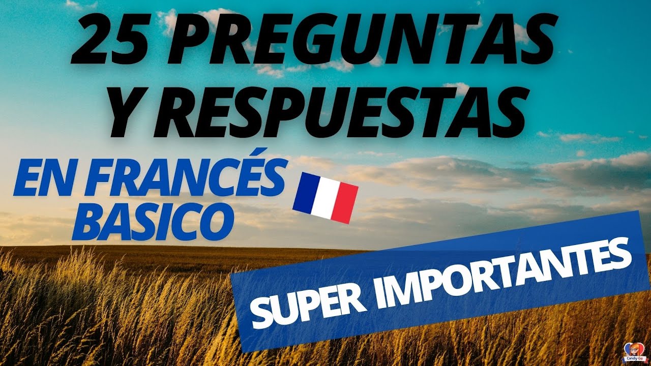 👉25 Preguntas y Respuestas en FRANCES BASICO que TIENES que Saber: SUPER IMPORTANTES 🎇