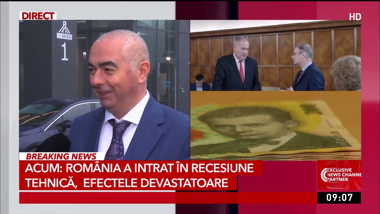INS: Produsul intern brut a înregistrat o scădere. România, în recesiune tehnică