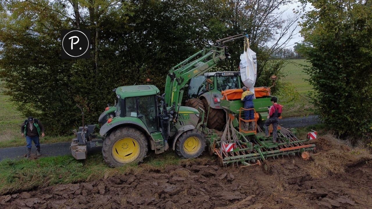 Semis de Blé 2021/ Fendt 826 - John Deere 6M/ Combiné Amazone 4m/ Condition extrême/ SARL ETA Riguet