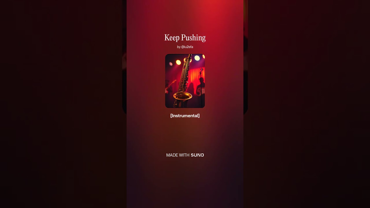 KEEP PUSHING — Soulful Rock Sax Solo (Electric Guitars & Pulsating Bass)