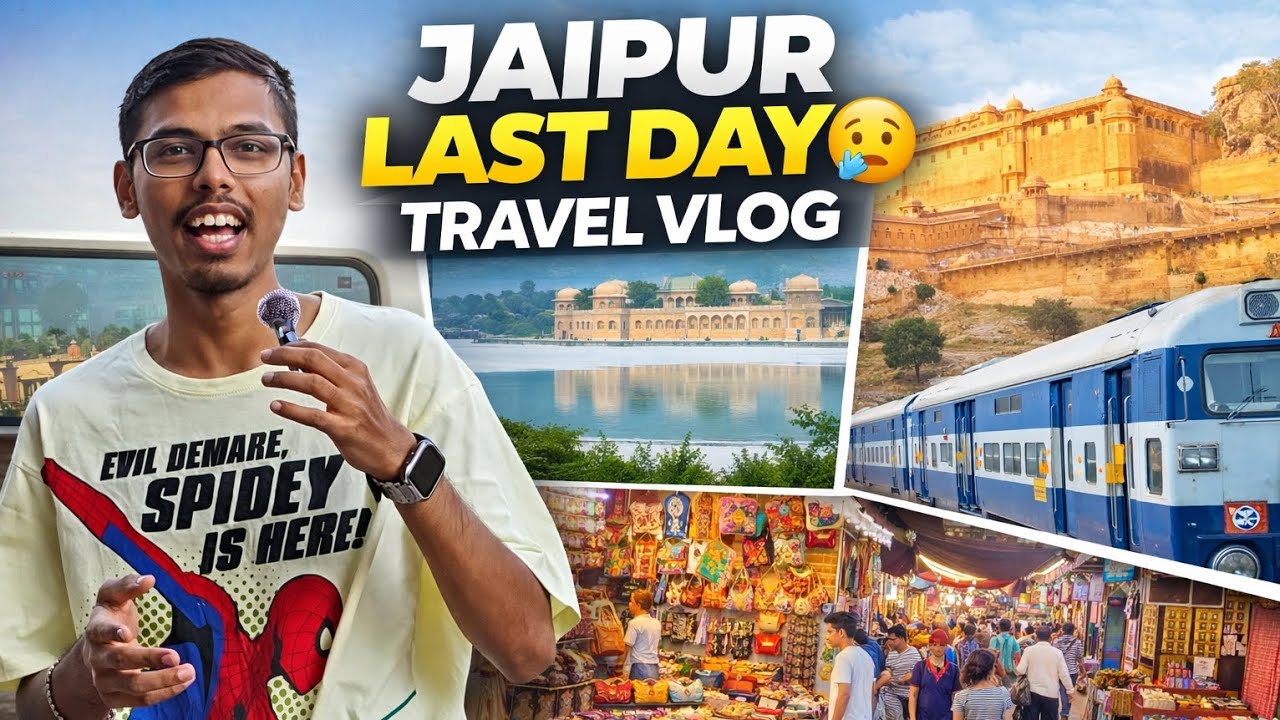 Last Day in Jaipur 😢 | Amer Fort Tour, Jal Mahal View & Bapu Bazaar Shopping | Jaipur Series Ep 4