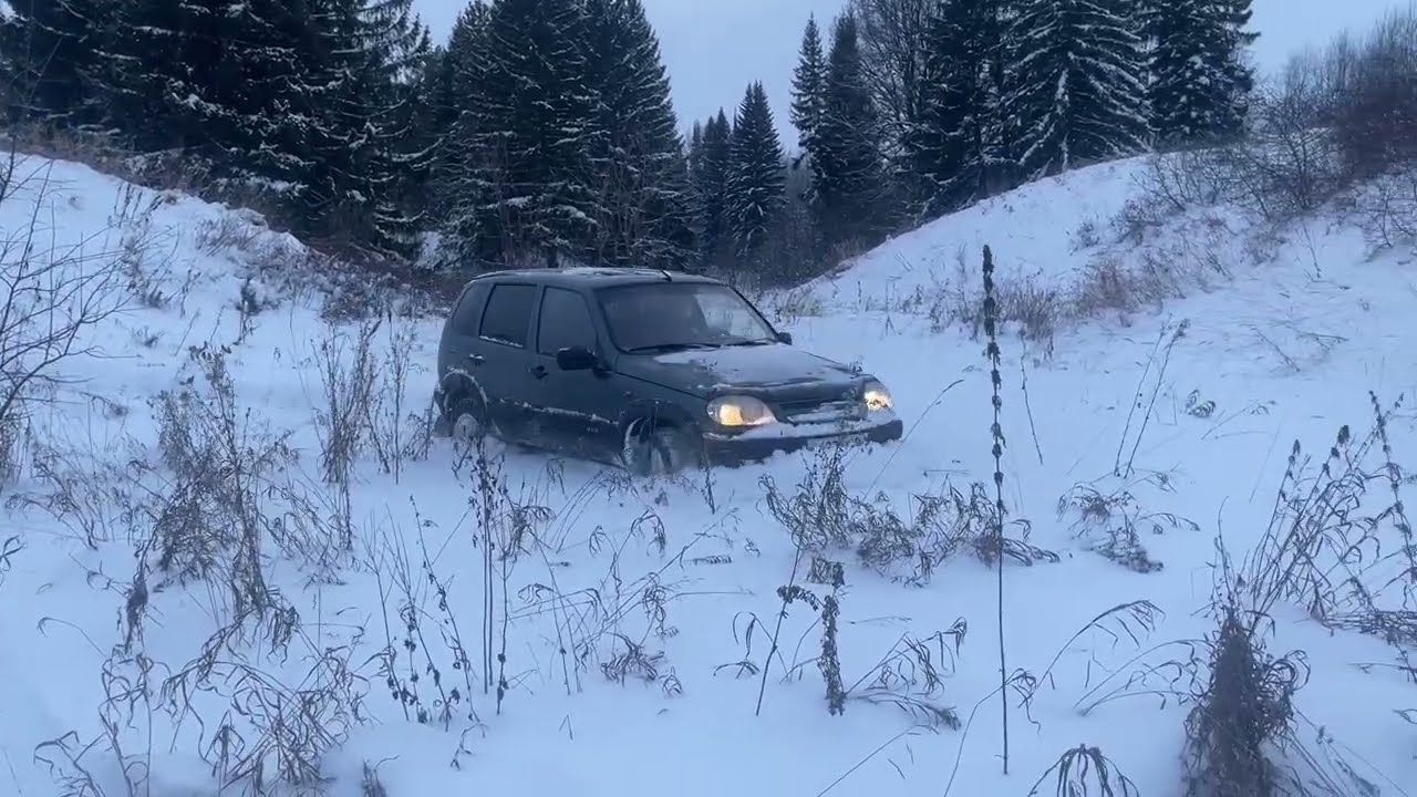 По снегу