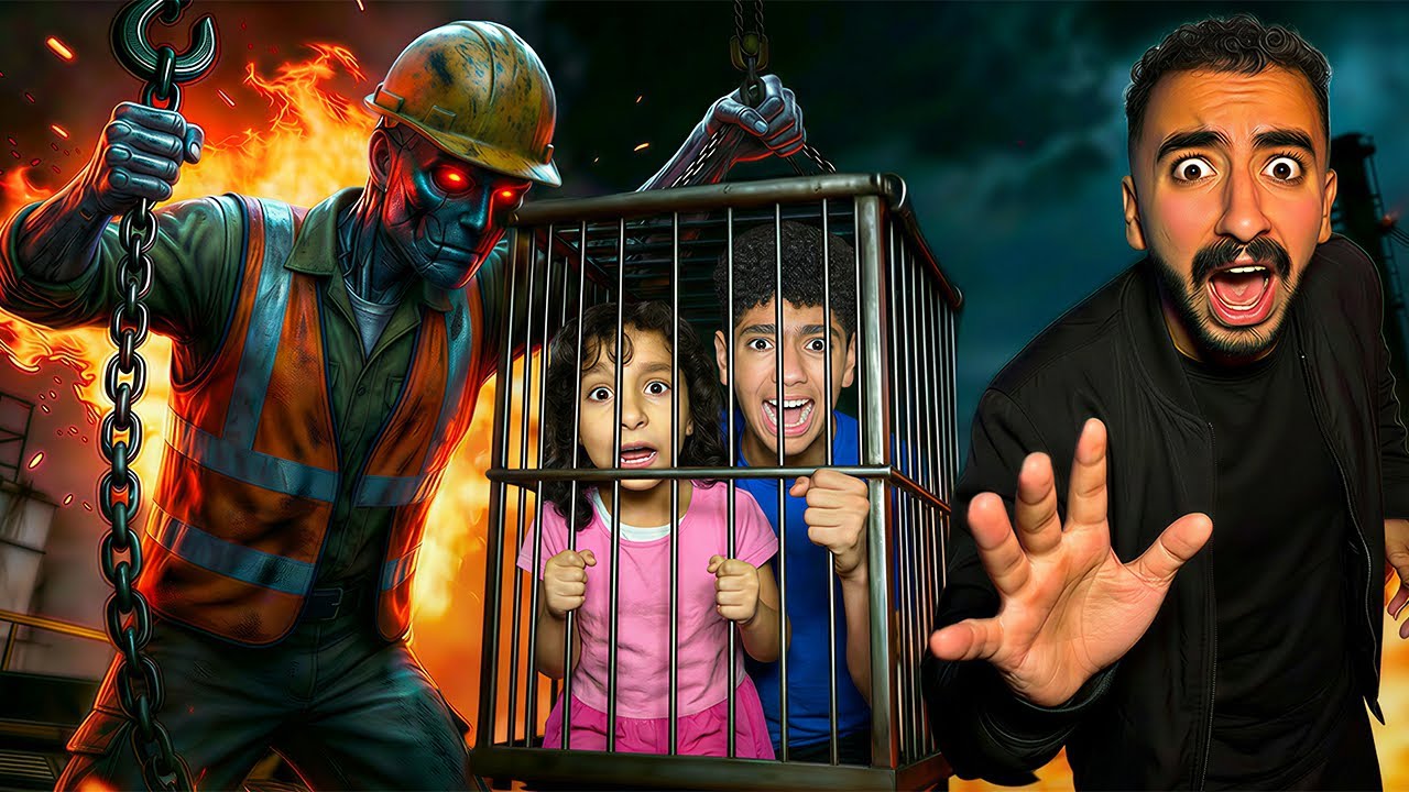 العامل المجنون علق اخواتي بالونش في الصحراء المهجورة !😱 الموضوع قلب بجد 😭 ( الجزء 4🔥) 