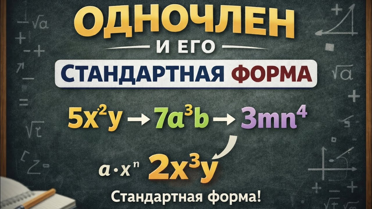 Урок 6: одночлен и его стандартная форма.