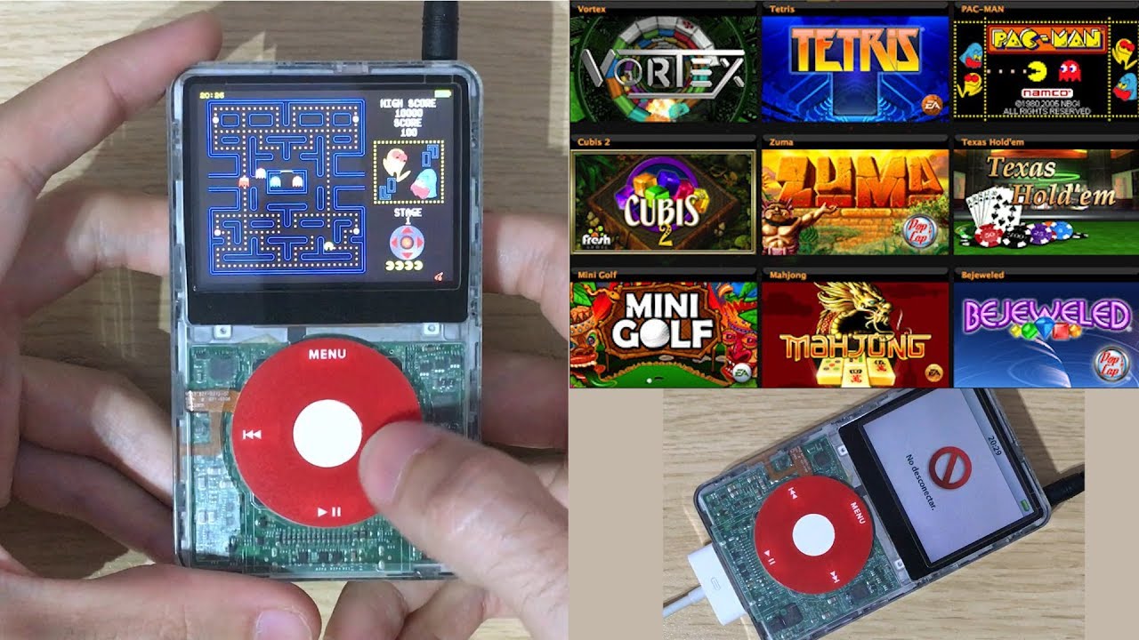 Como instalar juegos en iPod Video Classic 5G/5.5G + iTunes + iPodWizard + Firmware download