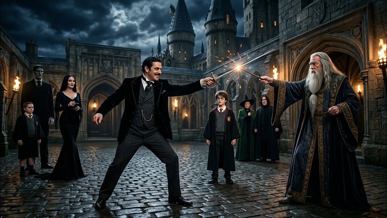 What If Gomez Addams Challenged Dumbledore To A Duel For Harry's Custody? | Dark Humor