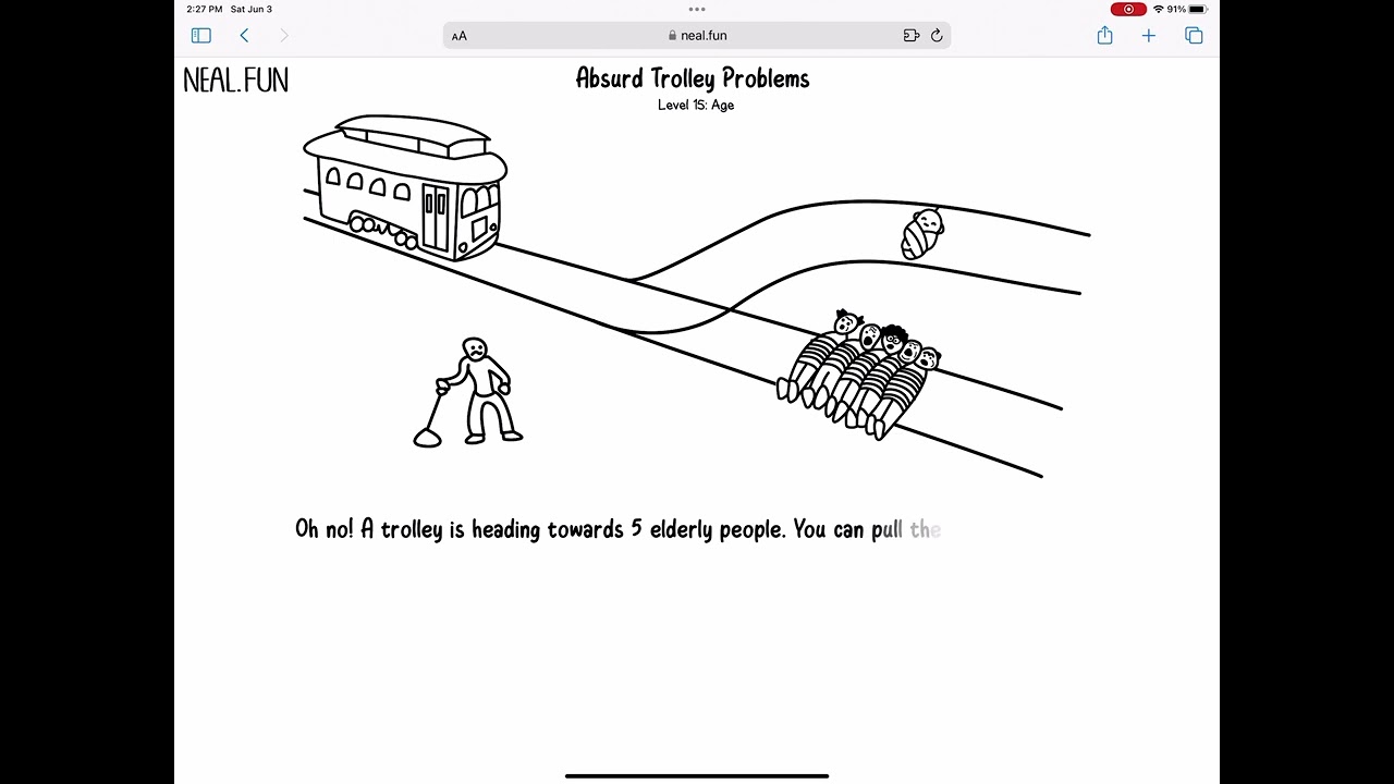 Absurd trolley problems (Neal.fun)