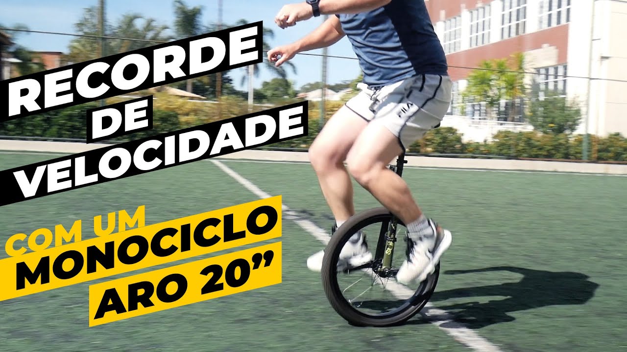 Recorde de velocidade com um monociclo aro 20
