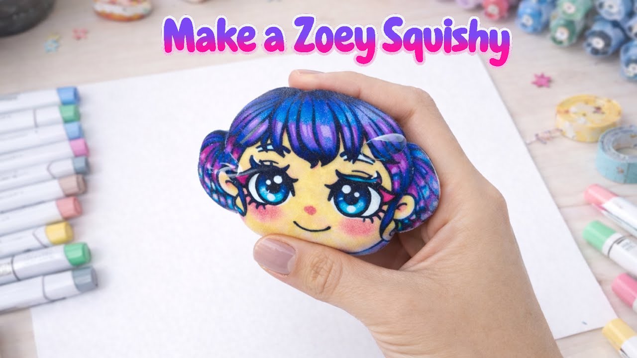 How to Make a Squishy for Kids | Easy Zoey Drawing from K-Pop Demon Hunters