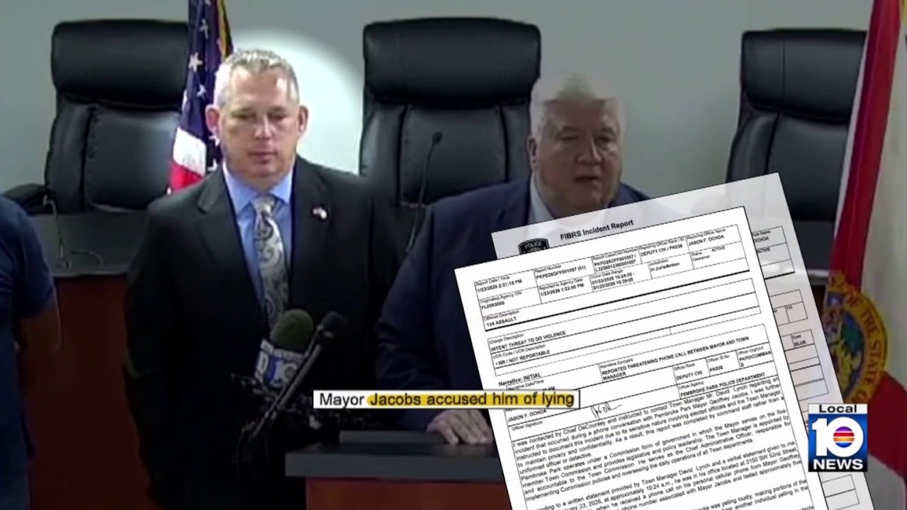 Pembroke Park town manager says he fears for his life after alleged call with mayor: Police