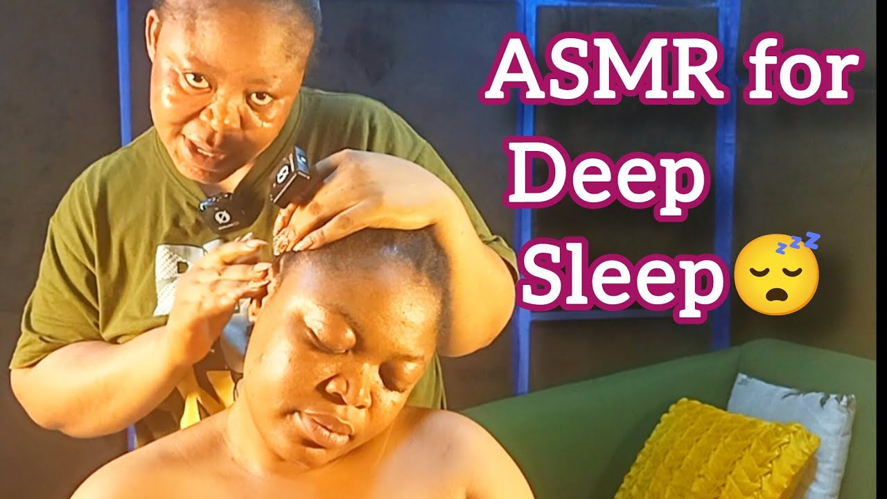 ASMR✨ Ear and Neck massage, Bead Ear Tingling with mouth sound for Deep Sleep😴