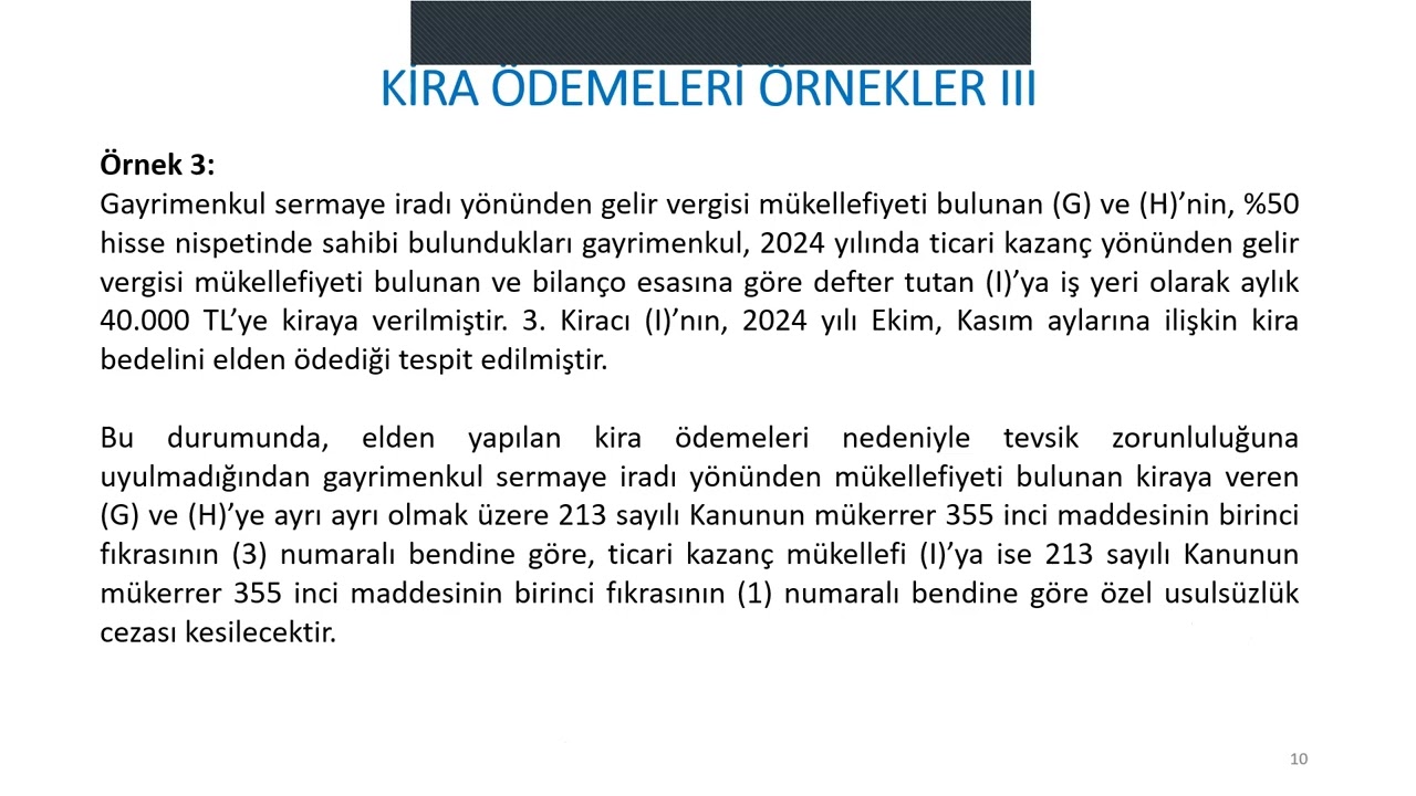 KİRA ÖDEME VE TAHSİLATLARINA TEVSİK ZORUNLULUĞU BÖLÜM II.
