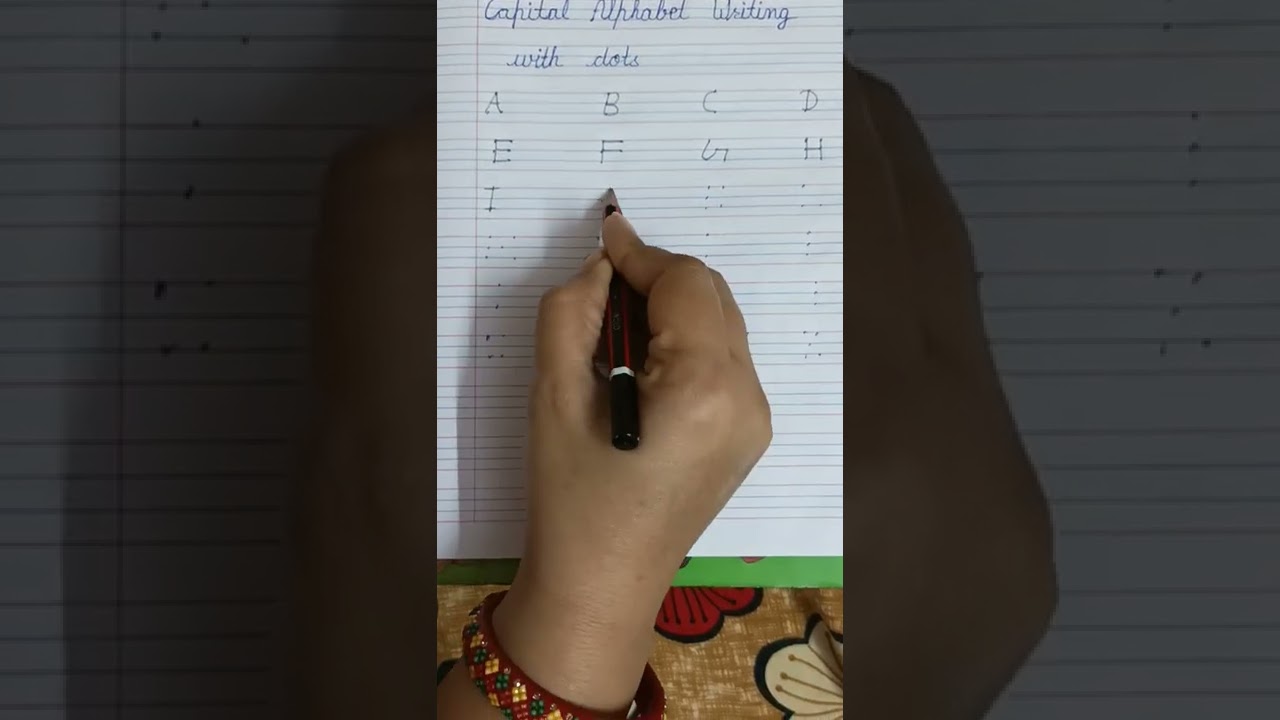 Capital alphabet writting with dots