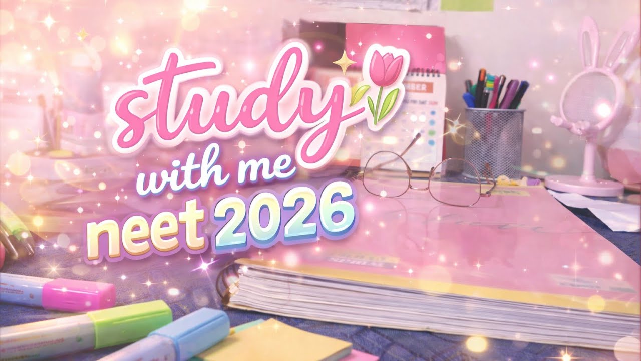 🌷Study with Me l NEET 2026🌷#Study#study with me#ProductiveDay#EveningStudy#FocusMode#StudyGirl
