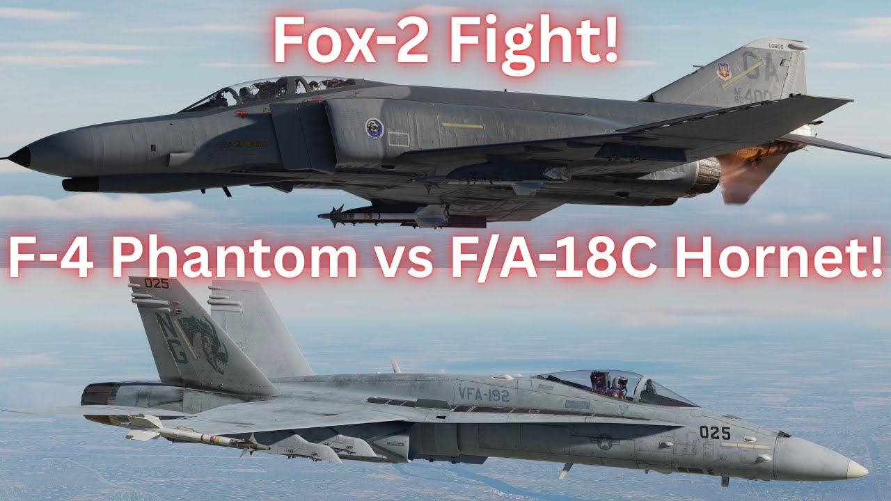 Бой F-4 Phantom против F/A-18C Hornet Fox-2! DCS