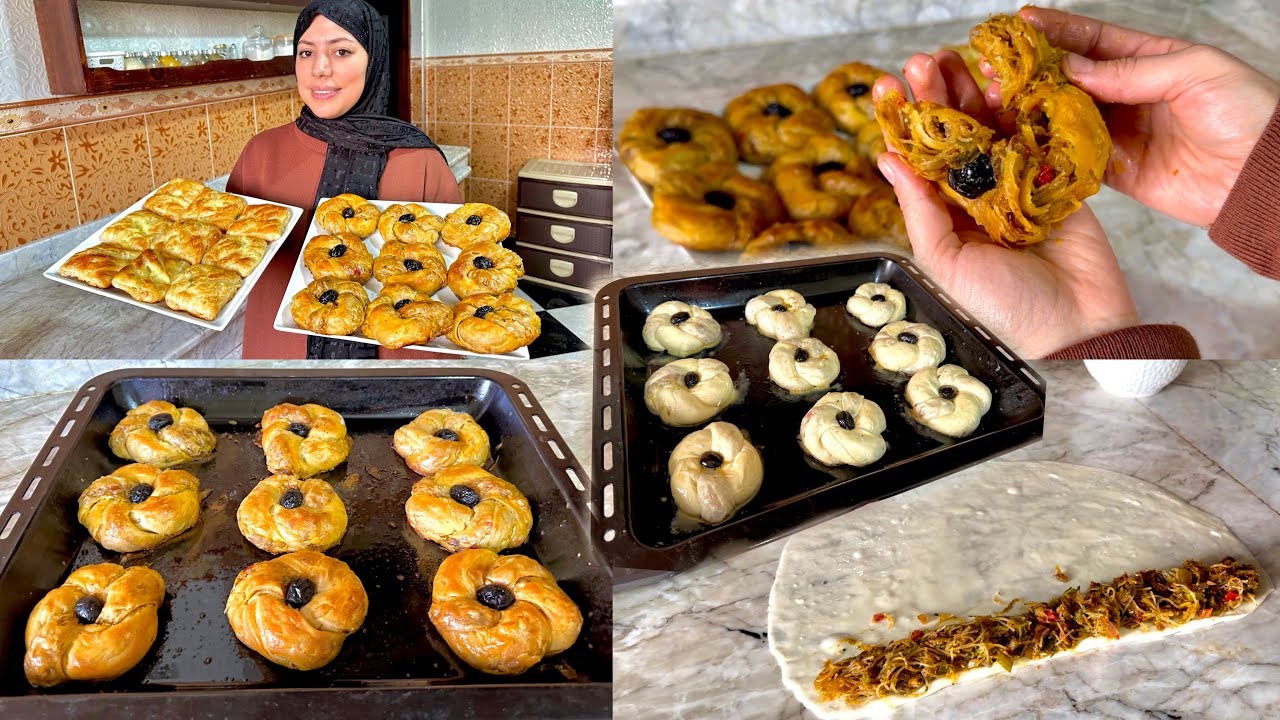 مملحات بعجينة المسمن مورقين بلا زبدة😍بخلطة سحرية👌🏻كيجيو مورقين بحشوة اقتصادية ولذيذة متشبعوش منها