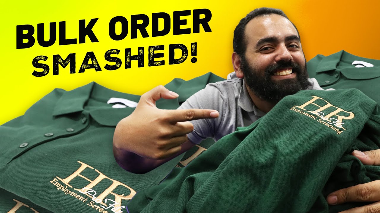 How to CRUSH a Bulk Polo Order with a Single-Head Embroidery Machine